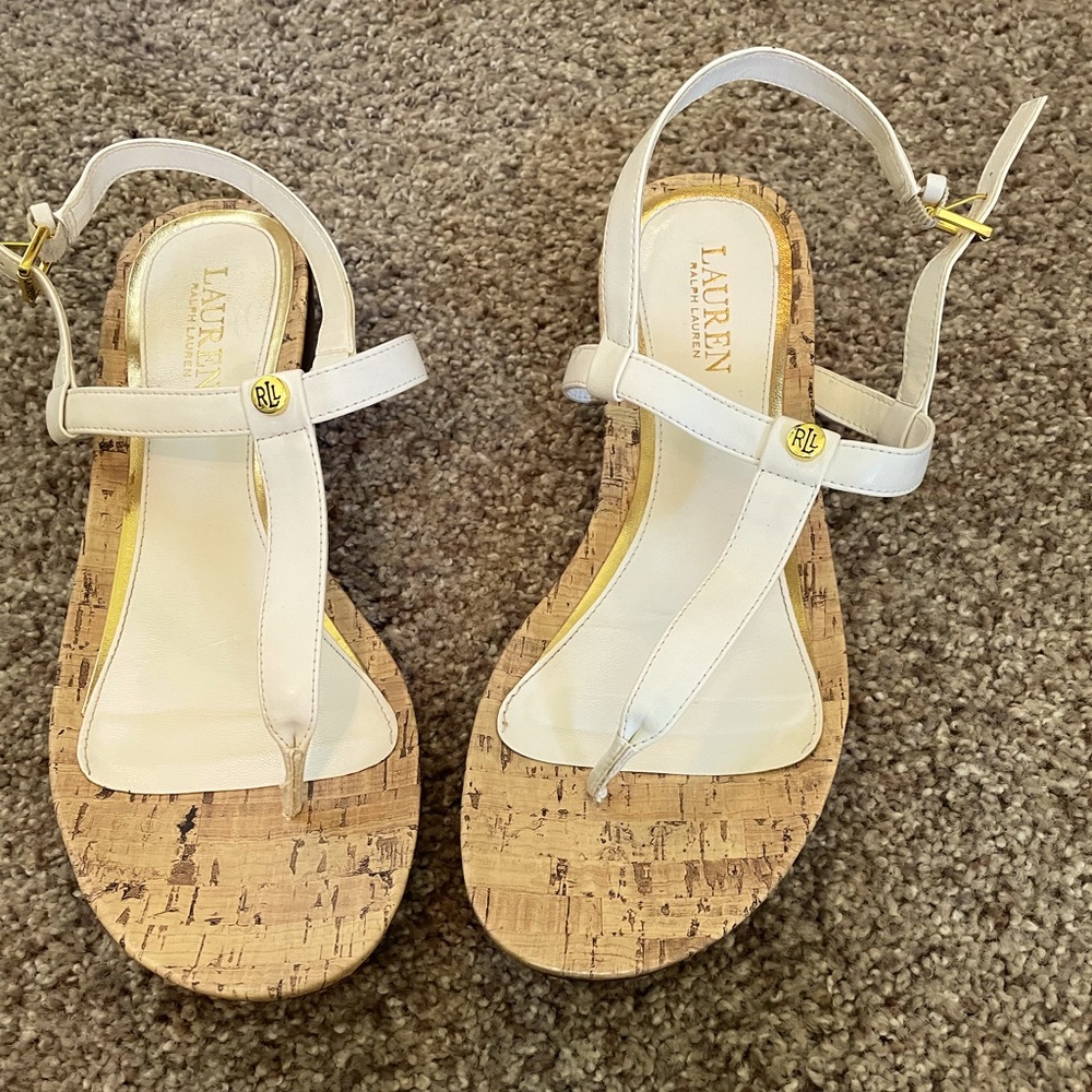 Lauren by Ralph Lauren 9 White Sandals